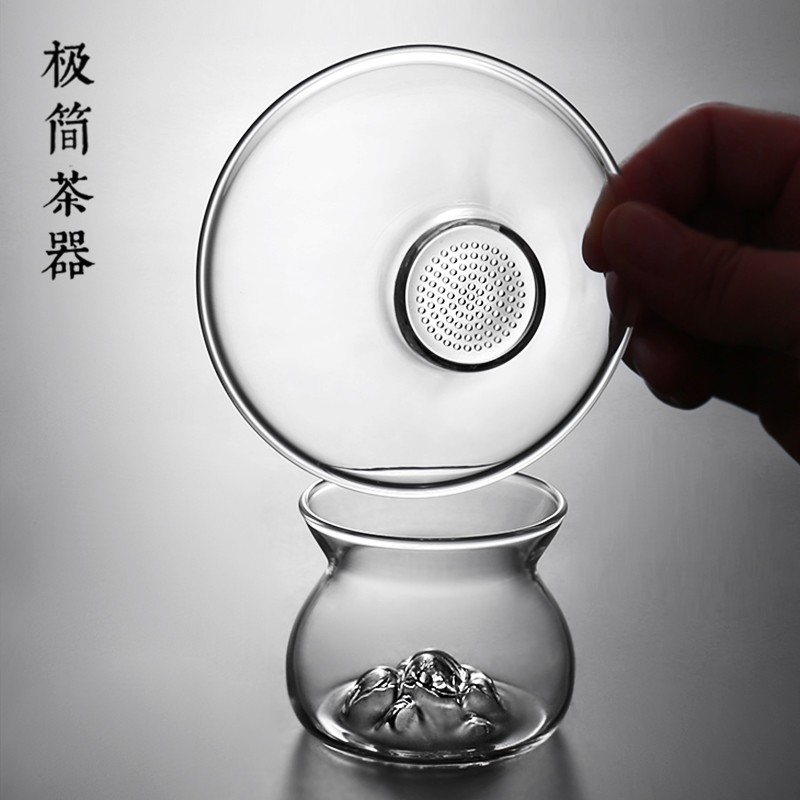 玻璃泡茶滤网公道杯茶漏套装茶叶过滤器茶隔茶斗一体功夫茶具配件