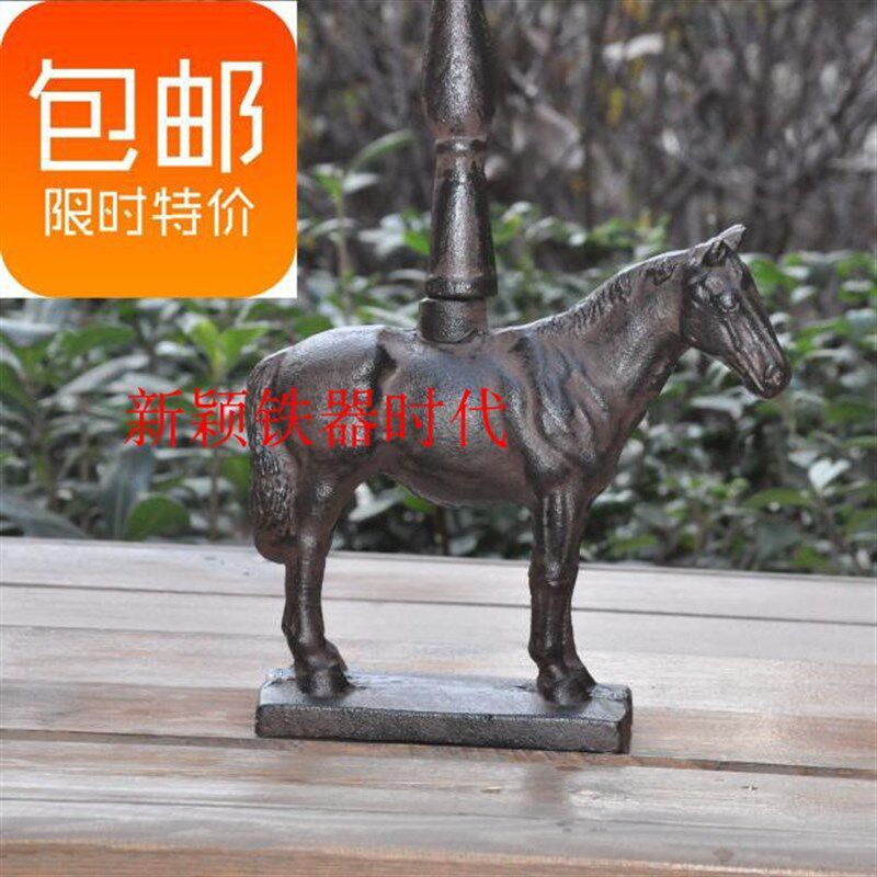 欧式铸铁工艺品 铁艺贵族复古门挡庭院装饰摆件门顶门档酒吧创意