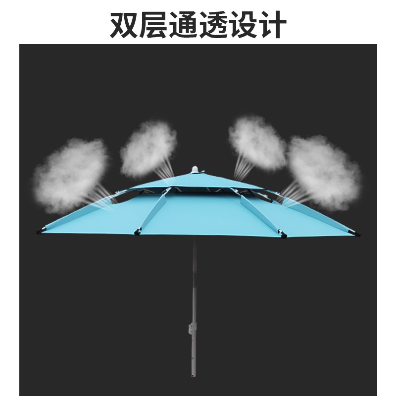 渔统领新款迷你大钓鱼伞万向防暴雨晒遮太阳垂钓三折叠短节超轻便
