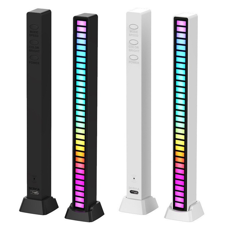 RGB氛围灯拾音LED电竞电脑卧室桌面声控感应装饰音乐音响节奏车载