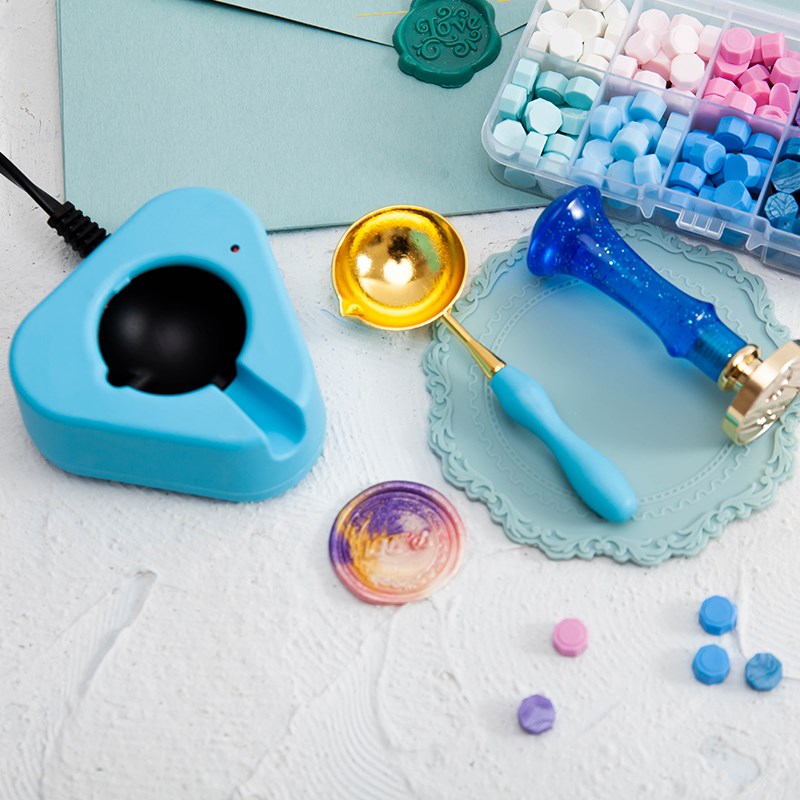 火漆印章电熔炉火漆蜡粒电熔炉装全恒温加热不黑勺不费蜡烛