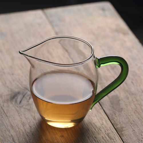 玲珑玻璃公道杯耐高温耐热高硼硅加厚把手草堂分茶器公壶煮茶加热