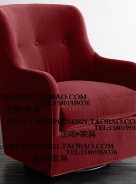 出口比利时乡村风格布艺单人位沙发椅酒店咖啡厅样板房影楼家具