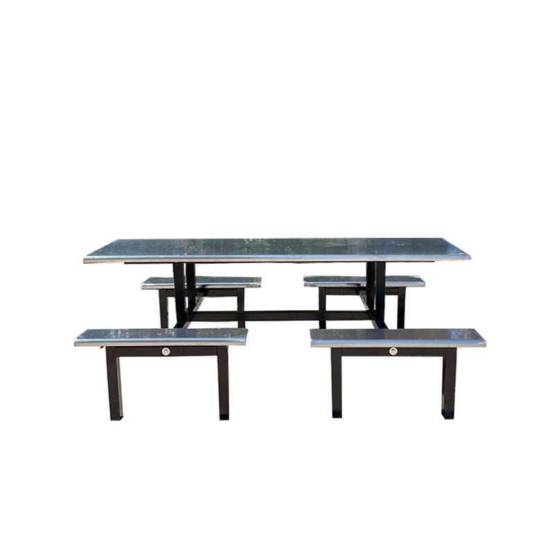 学校不锈钢食堂餐桌椅工厂饭堂快餐连体餐饮桌子岩板餐桌商用