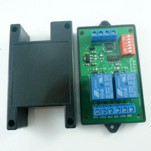 2路开关量输出继电器控制器MODBUS RTU AT指令 RS485串口PLC