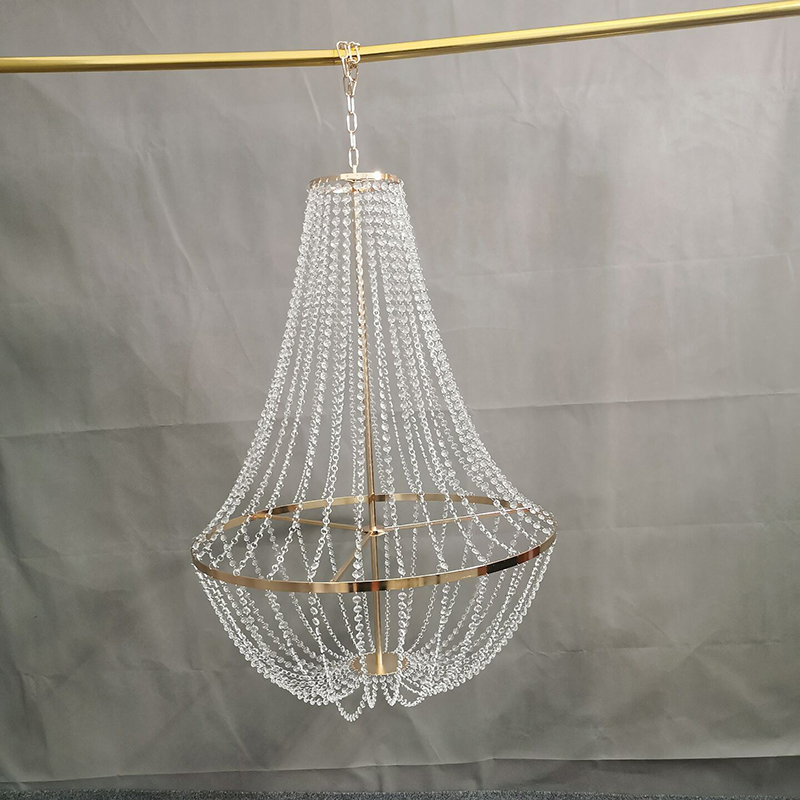 婚庆道具珠帘水晶吊灯欧式婚礼舞台灯饰吊顶装饰布置挂灯装饰灯