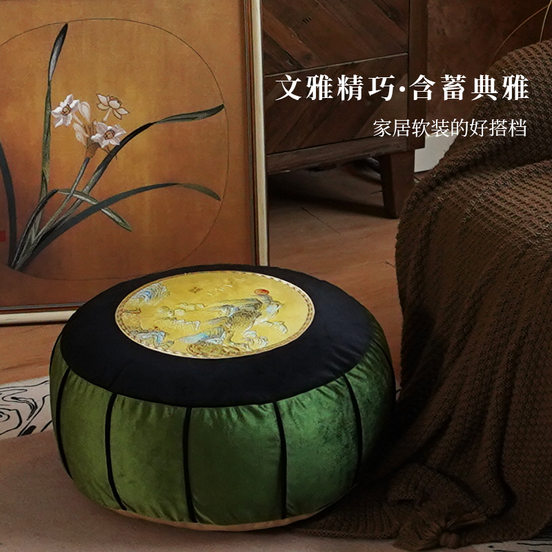 中式美学蒲团坐垫客厅阳台地上看书追剧坐墩飘窗懒人矮凳脚踏软垫