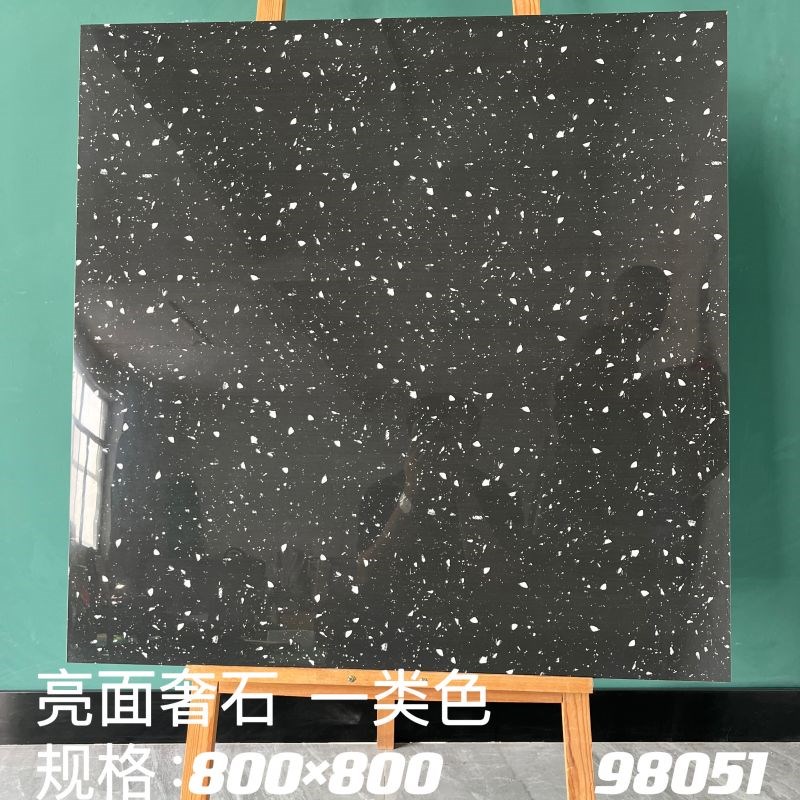 奢石黑色大理石瓷砖800x800地板砖KTV地砖客厅防滑耐磨卫生间墙砖