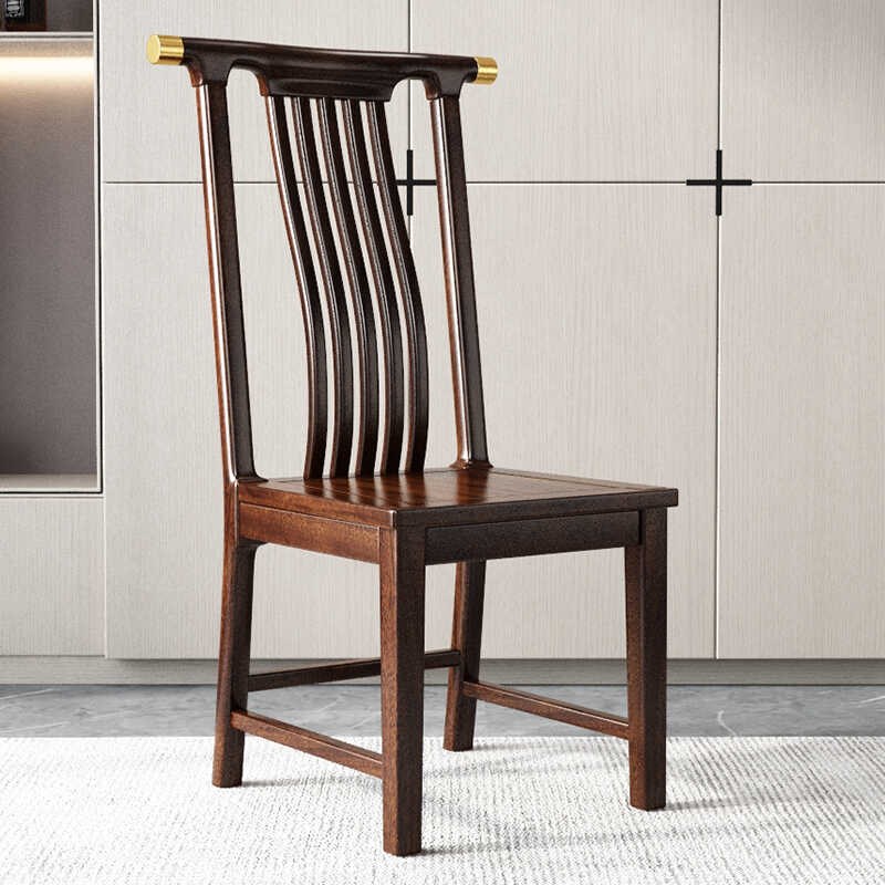 乌金木餐椅整装家用全实木板凳现代简约酒店民宿饭店书桌椅子定制