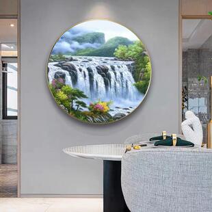 壮阔河纯绘油画厅玄关风景画客山文艺009创意酒店手装饰画