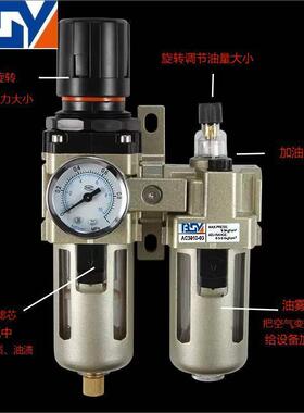 AC3节010油-3水分离器7800调压阀空气过滤器气动调阀压缩气动调压