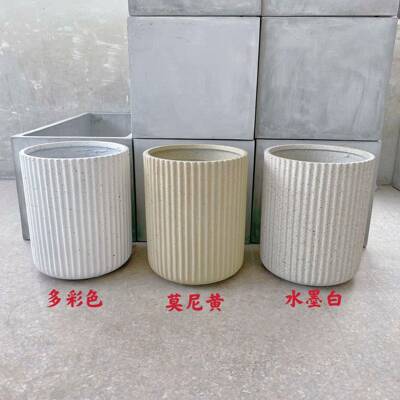 北欧简约多边齿槽地盆YS003水泥花欧式风格种植深落大花盆