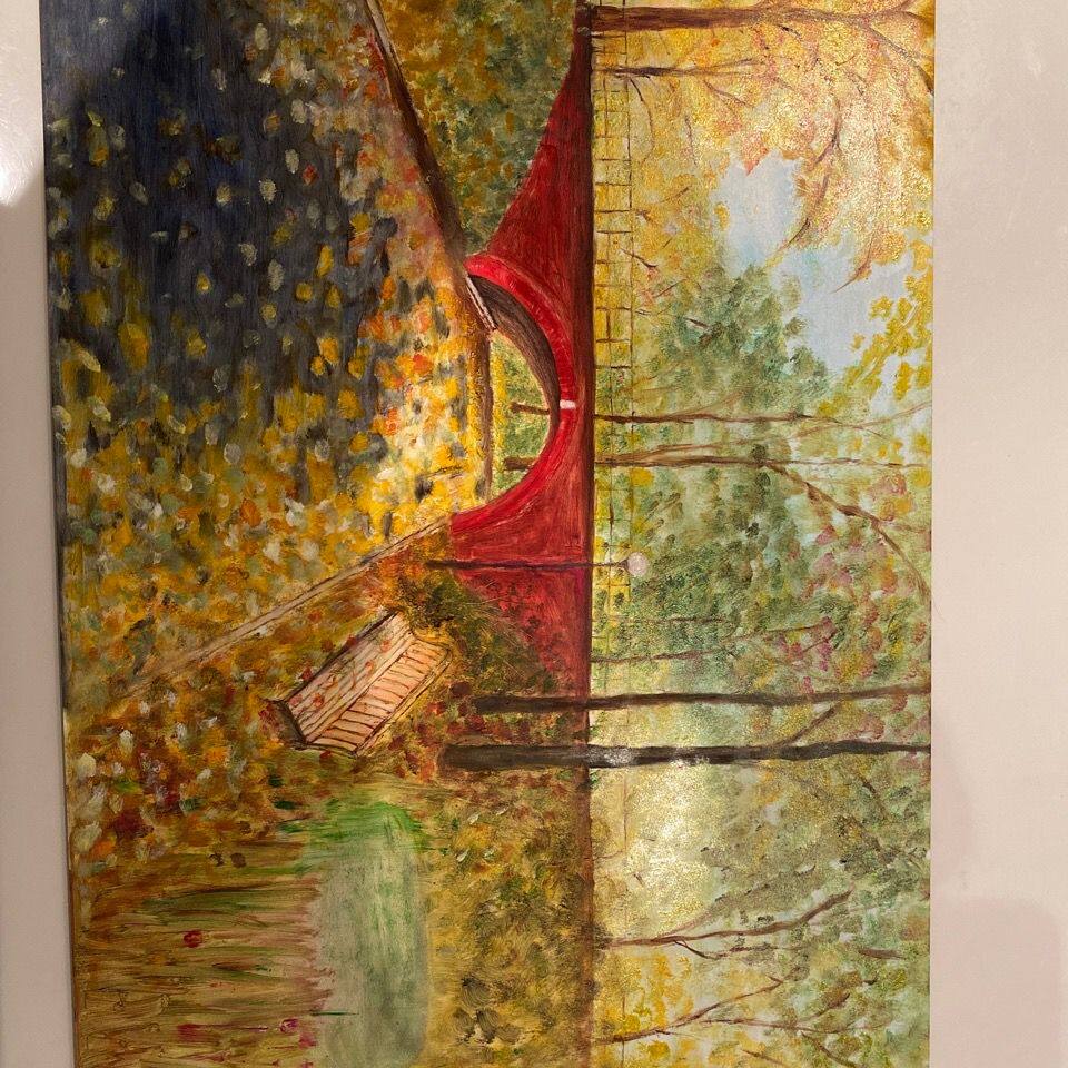 自制油画一幅,纯手工