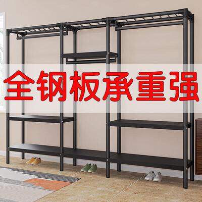 全钢架衣柜家卧室简易组装布用衣柜出房用结实耐租用钢86592管粗