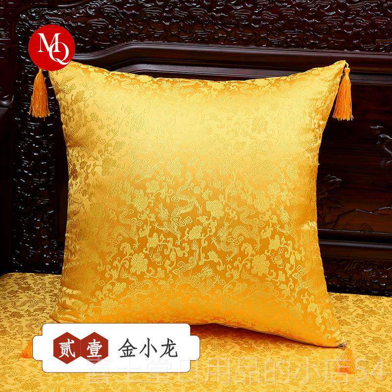 高档新中式抱靠垫中国风枕客厅古典大靠枕靠背腰芯枕套含沙红木发