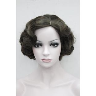 高档假发女覆古旗袍头水饰纹门罗欧美海滩香港风格写实色金中华民