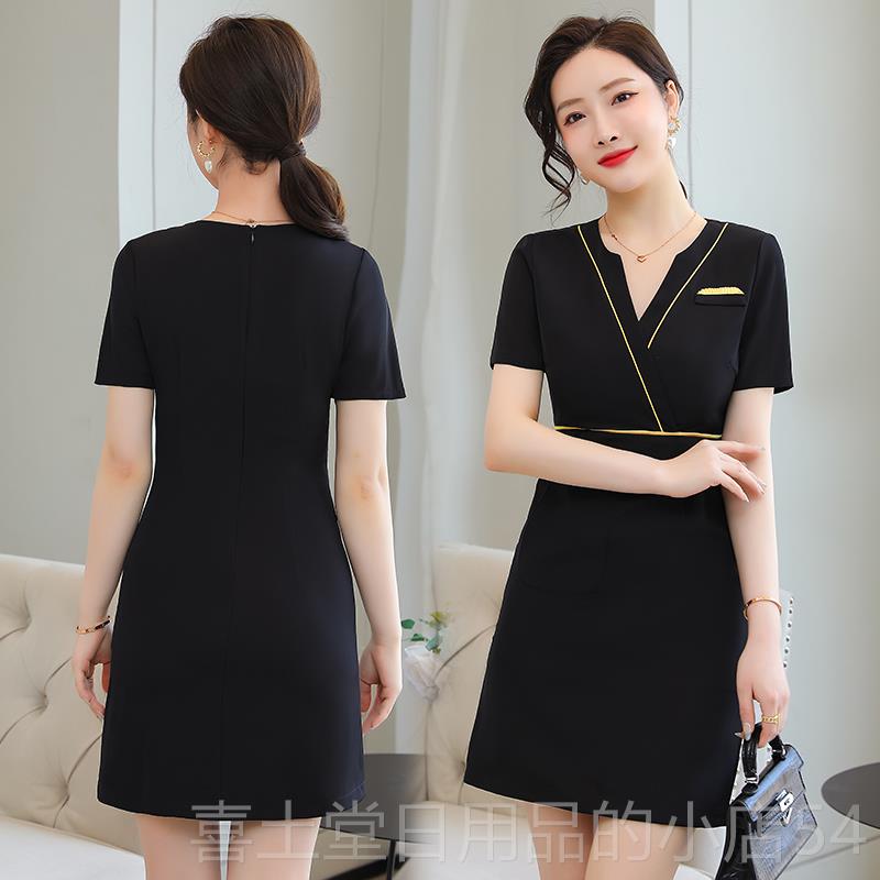 高档美院容美容师珠宝店工作服职业女0士224夏装季优雅珠酒店工作