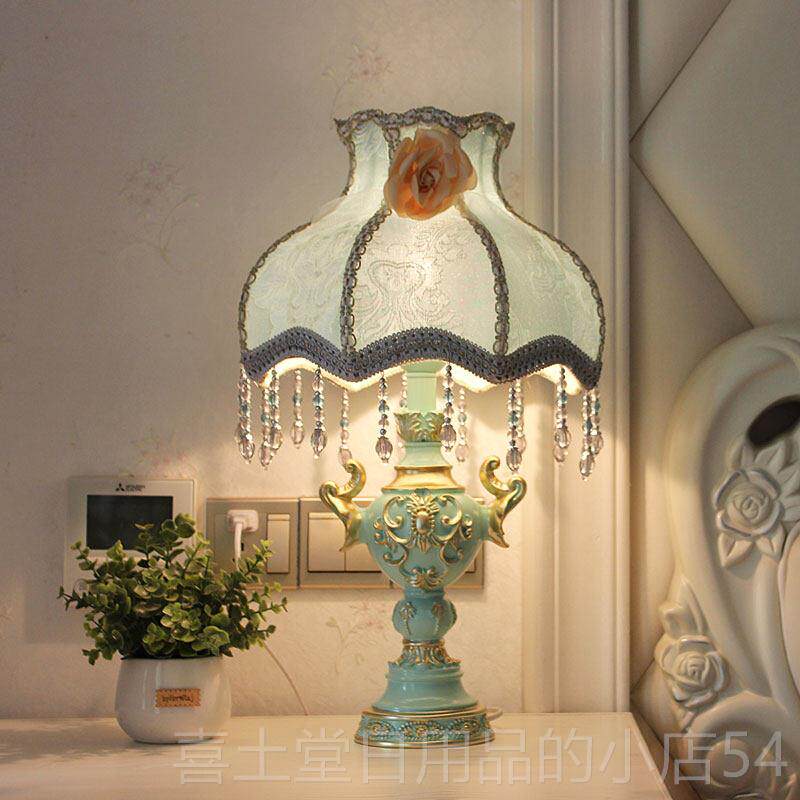 高档欧奢式台灯卧室床头可调节亮度插电式头家用轻亮亮超结婚陪嫁