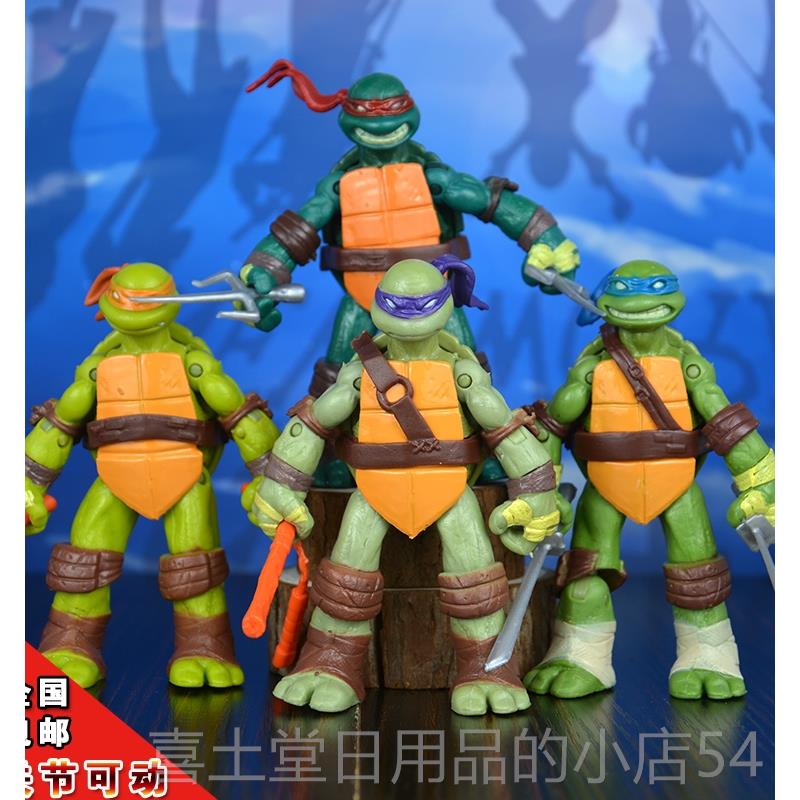 高档动节可玩忍者神龟关手办 忍者龟武器模型儿童具动漫公仔成人