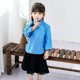 高档儿童民国学生装女童复古套五四青装儿园小装女孩六年幼一演出