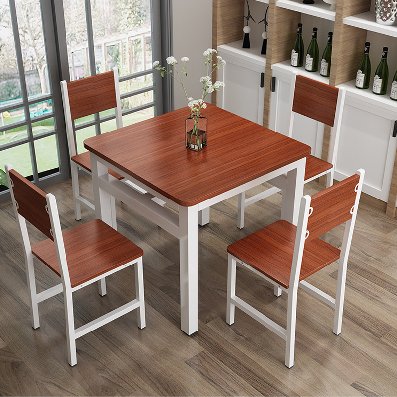 简约餐桌椅家用小户型正方形饭桌小吃店四方桌子餐馆快餐桌椅组合