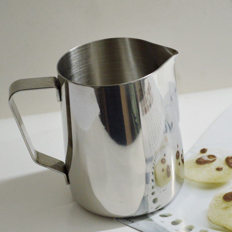 加厚304不锈钢拉花杯350ML 蒸汽机牛奶打奶泡杯 咖啡拉花缸600ML