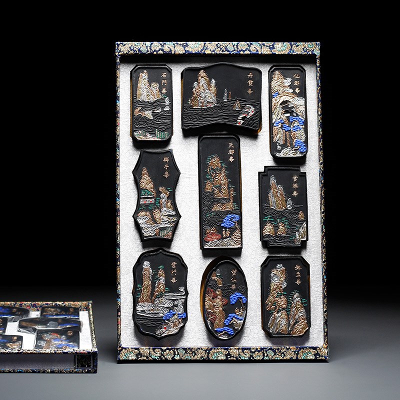 国家非遗胡开文墨厂松烟墨条墨块墨锭 文房四宝老胡开文徽墨 纯手