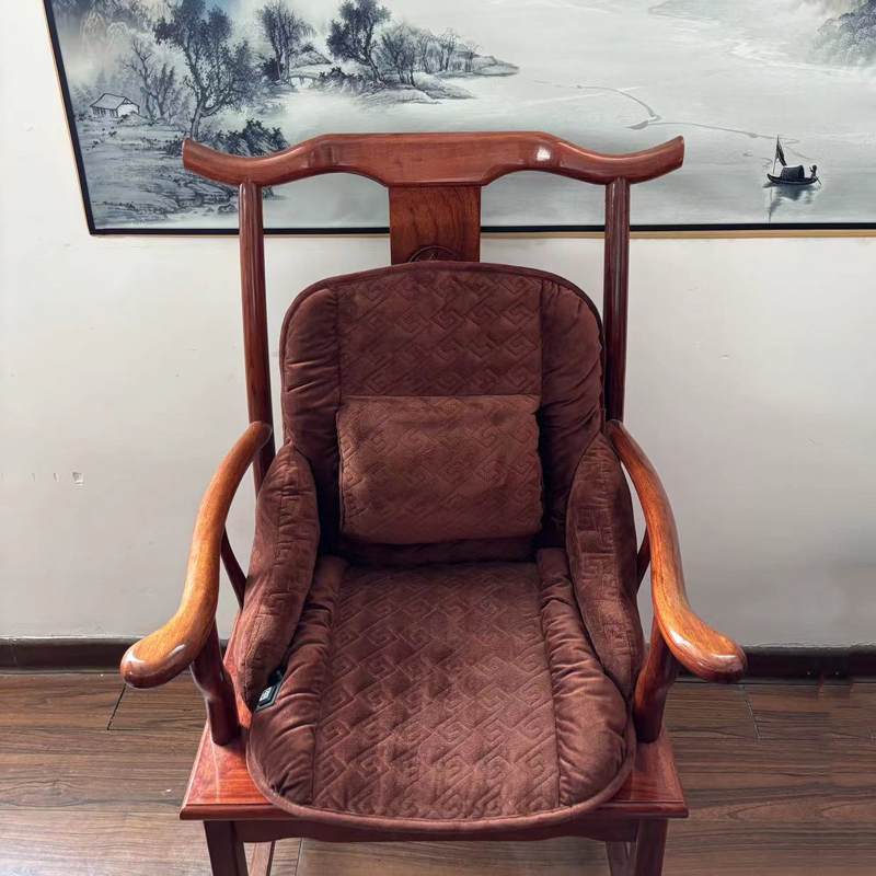 红木沙发坐垫实木椅子中式餐椅茶椅太师圈椅座垫靠背椅靠垫一体