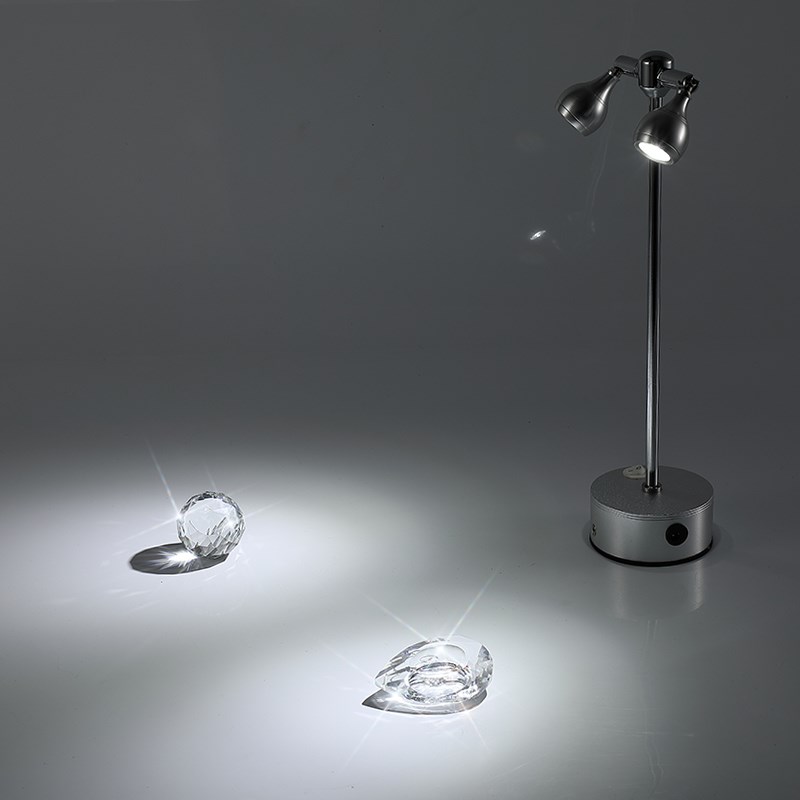 led无线可充电立杆射灯1W3W珠宝柜台展示灯酒吧台餐桌头射灯