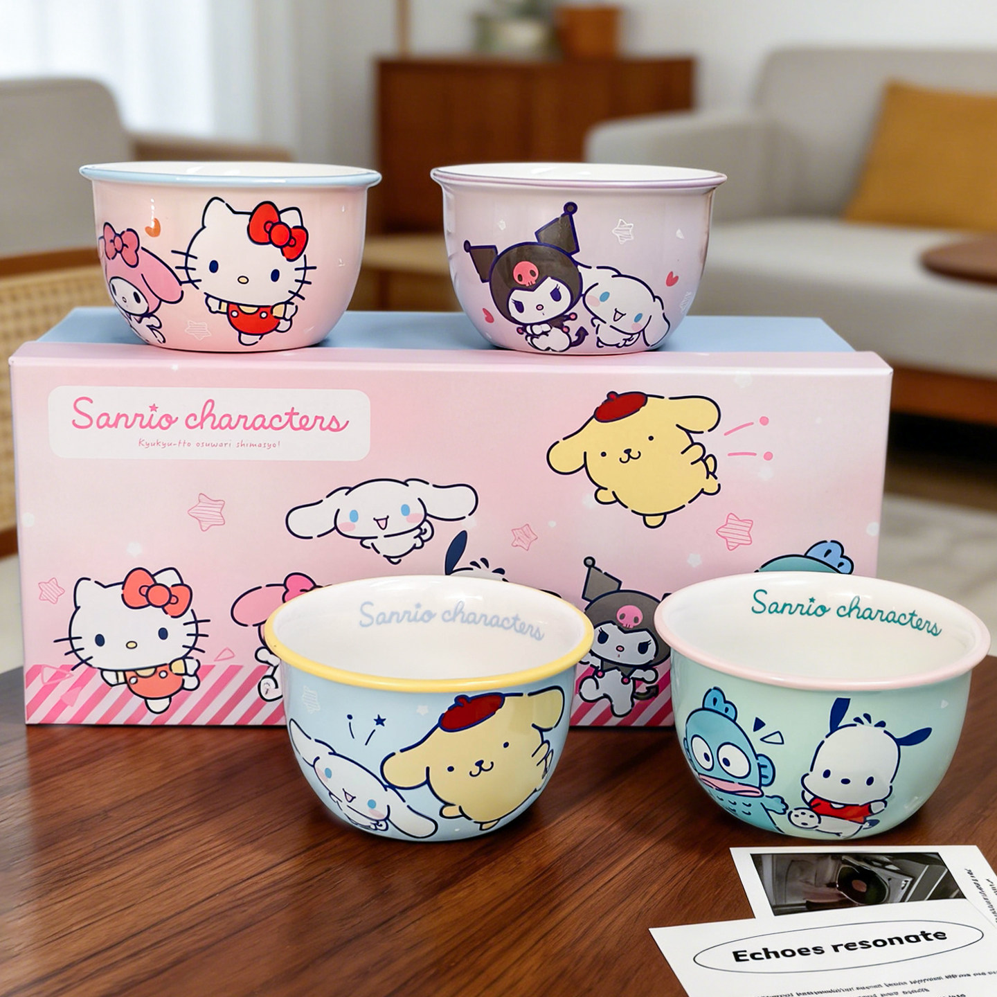 正版授权三丽鸥饭碗家用儿童专用可爱陶瓷餐具送生日礼物个人碗具