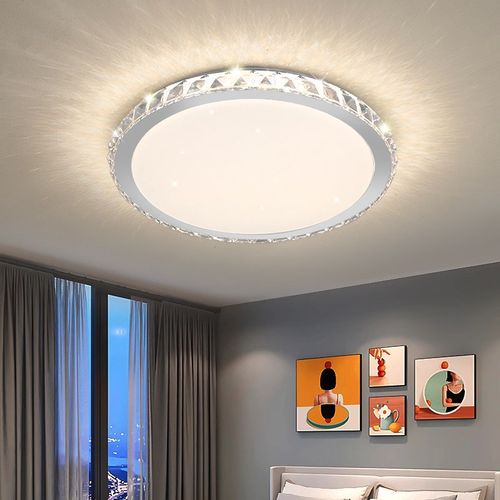 简约现代卧室灯led吸顶灯大气高级水晶主卧房间书房灯圆形餐厅灯