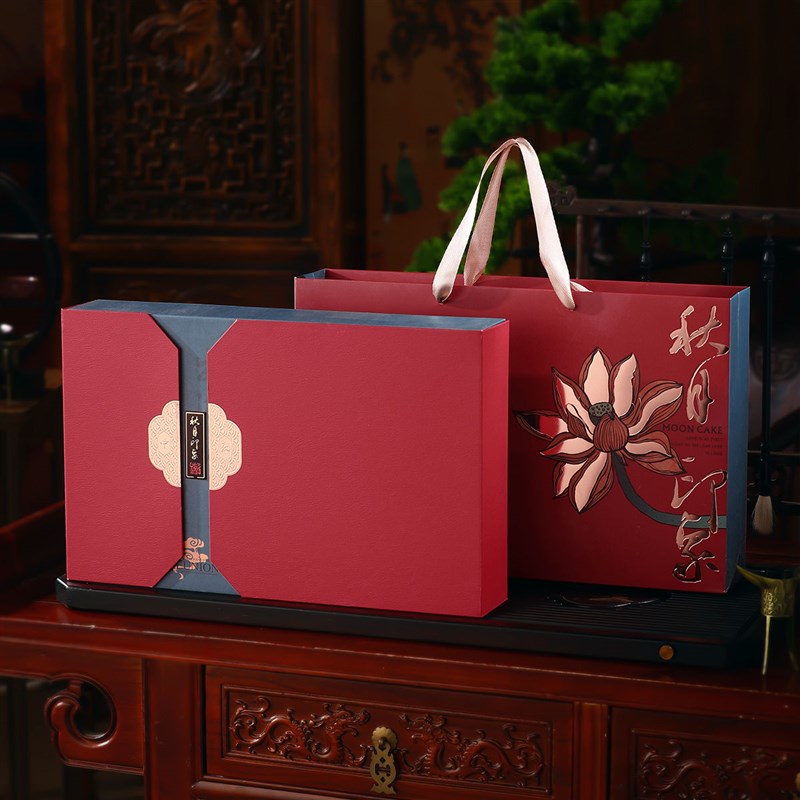 2024新款中秋节高档月饼礼盒包装盒空盒6粒8粒装礼品盒子送礼