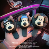 掌门狗男女可爱多功能收纳车用卡通车载遮阳板支架眼镜夹墨镜夹