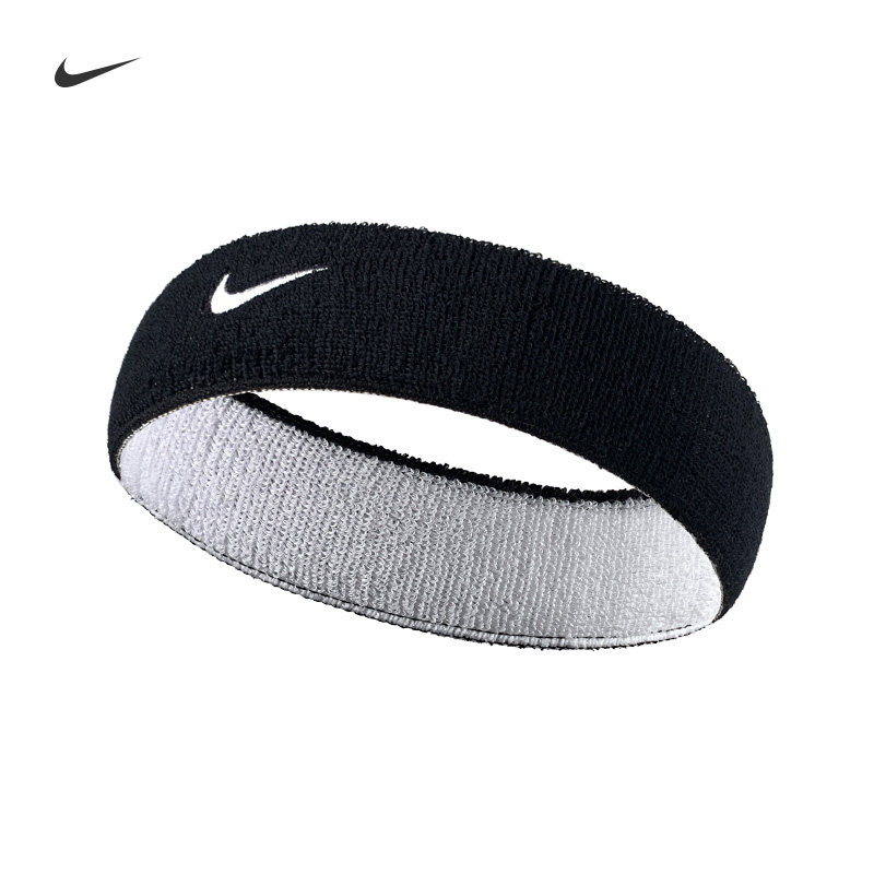 Nike耐克运动双面发带男女吸汗防汗跑步健身松紧头带头箍导汗带