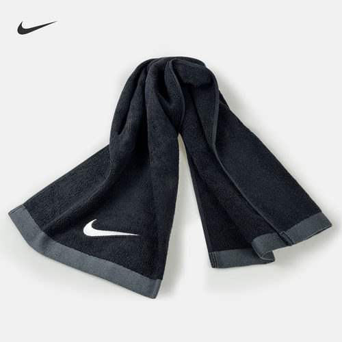 Nike黑色运动毛巾通用款