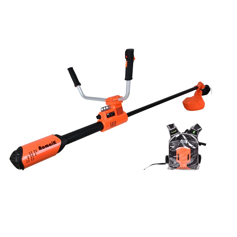 奥玛克200E锂电割灌机侧挂式电动割草机充电式锂电池打草除草机