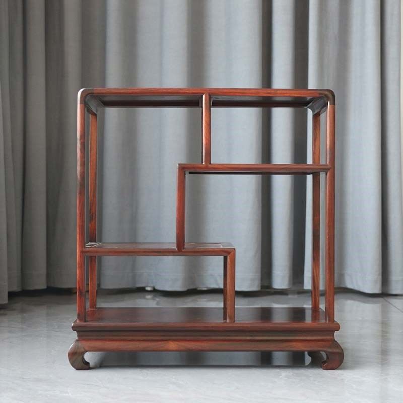 红木大红酸枝博古架实木中式客厅古董架多宝阁摆件书房复古多功能