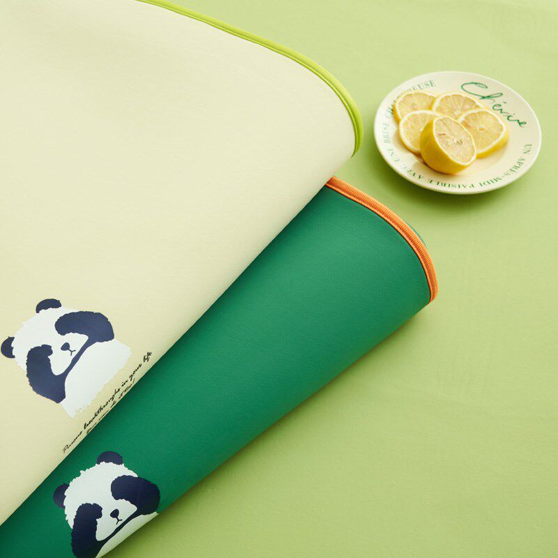 熊猫冻冻凉席家用凉感抑菌软席夏季冰丝席可折叠可水洗机洗单双人