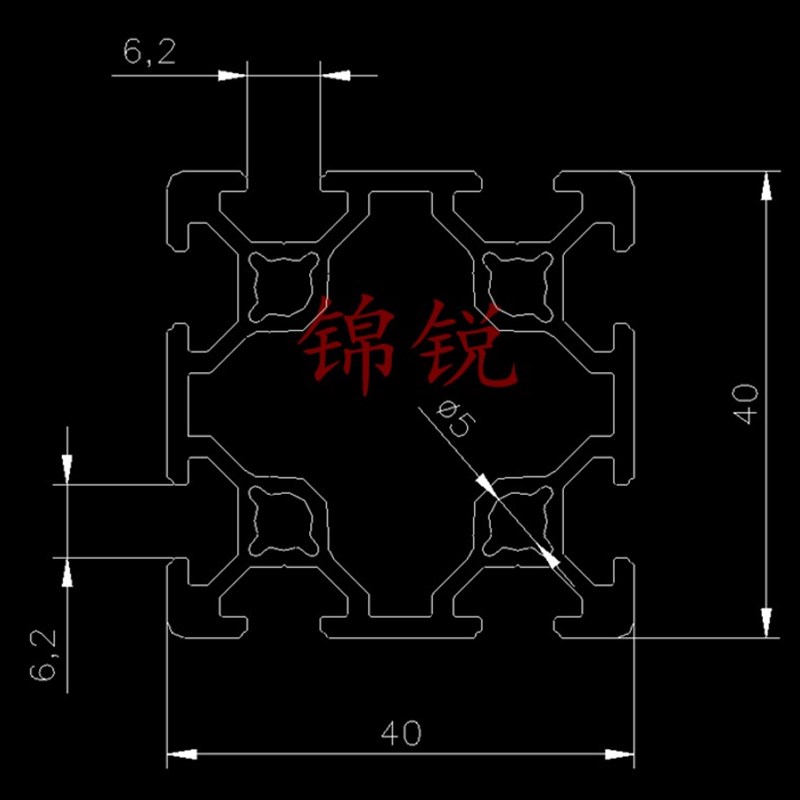工业铝型材 槽欧标铝型材 槽S铝合金型材 铝方管