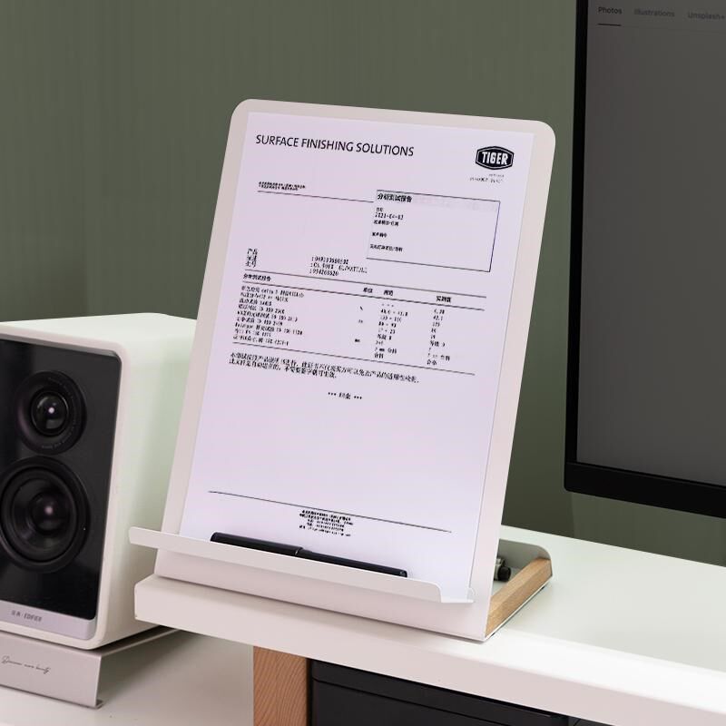 MOZI卯知文稿架平板书架文件夹A4纸支架打字夹办公室洞洞板阅书架