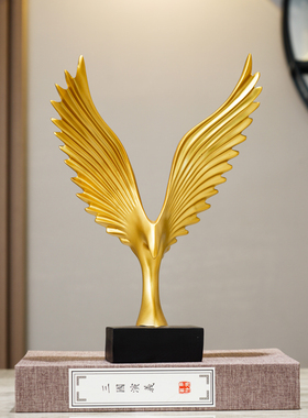 大鹏展翅中式大展宏图电视柜家居客厅办公室桌面酒柜装饰品鹰摆件