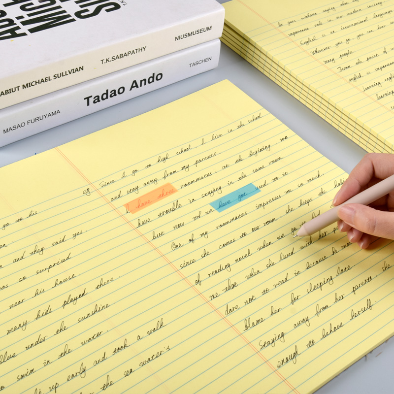 kis凯萨拍纸本刷题本子胶装横线大拍纸本易撕考研学生用思维导图