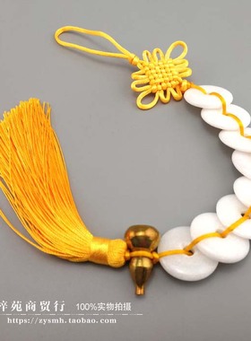 八白玉六帝明咒葫芦六白玉铜铃铛挂件化卫生间五黄煞挂饰