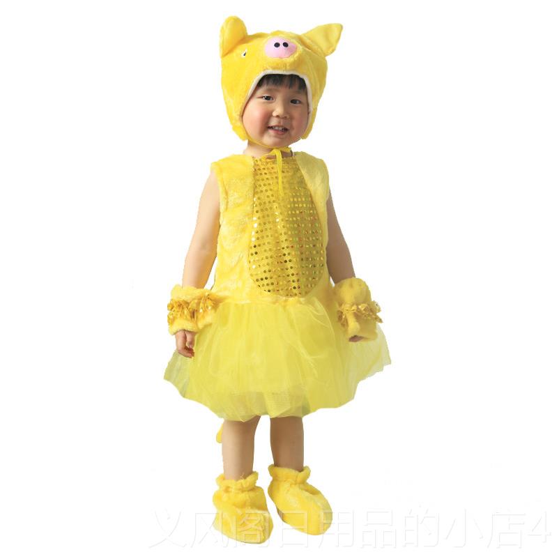正品六小猪表演装幼儿园节目三小猪亲服子舞蹈服儿只童一动物演出