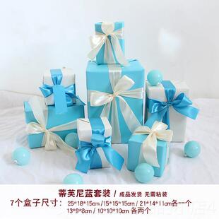 正品圣圣诞购中心品牌窗周橱年纪念活动开幕场景布物置诞树下礼盒