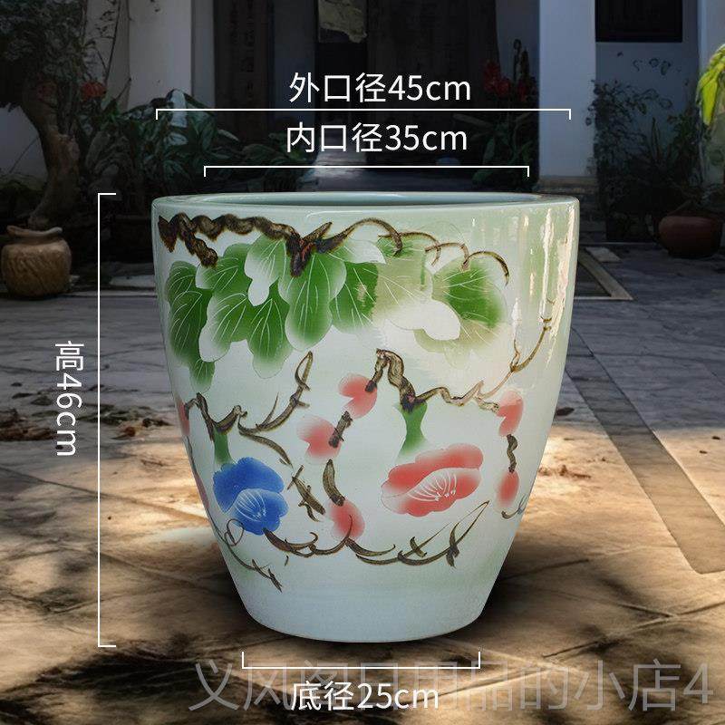 正品德陶镇鱼缸大号养景荷花睡莲盆水缸庭院客厅书房摆件书画卷瓷,宠物/宠物食品及用品,底柜/落地缸,淘宝优惠券,粉丝福利购,淘宝优惠卷