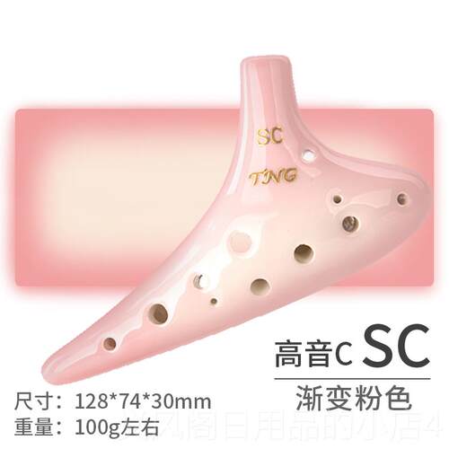 正品TN陶笛12AC银河款陶笛孔专业演奏级十二孔中G音C调初学学生乐