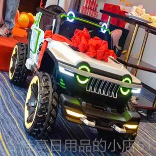 高档童电动四轮大玩儿具汽车可坐大人四型驱越车野坦克300宝宝遥