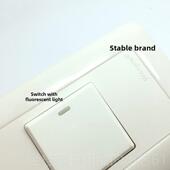 灯和隐式 高档120 5型单7控开关1个大板按钮灯开关家装 万能藏壁开