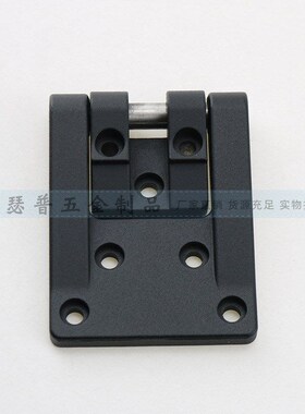 锌合金黑色T型转角旋转铰链 工业真空箱配电箱设备柜平门外装合页